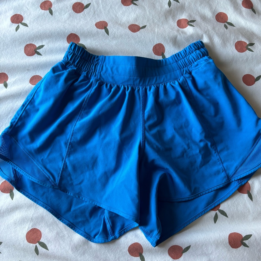Lululemon Hotty Hot LR Lined Short 4" Poolside Blue Gym Workout Activewear